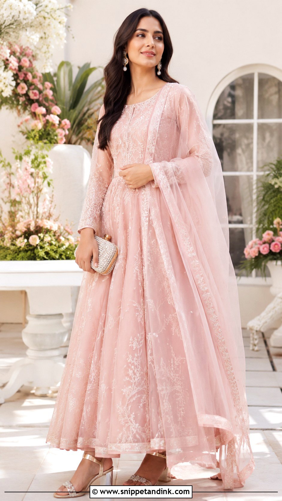 Pastel Pink Anarkali Dress - Snippet and Ink - 20 Grand Anarkali Dress Ideas