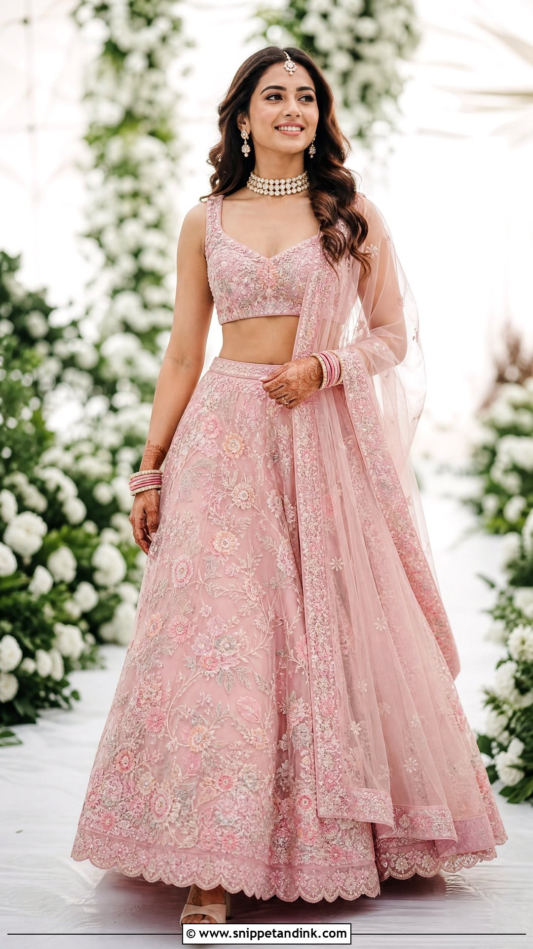 Pastel Pink Bridal Lehenga - Snippet and Ink - 20 Simple Indian Bridal Outfit Ideas