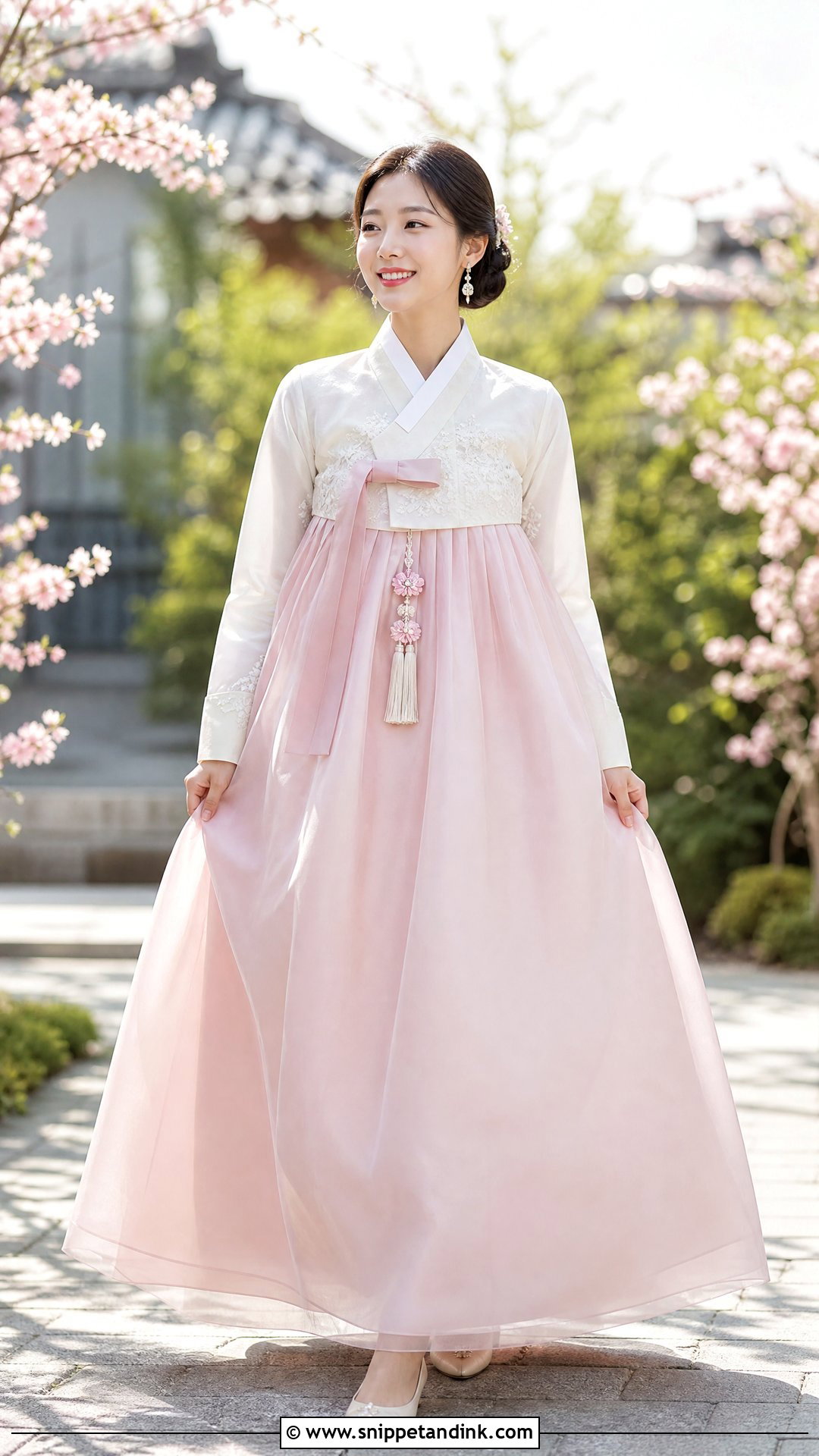 Pastel Pink Hanbok Wedding Dress - Snippet and Ink - 20 Korean Style Wedding Dresses