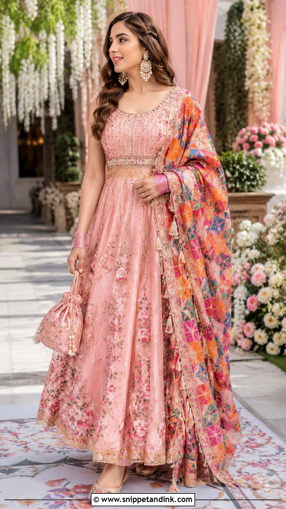 Pastel Pink Jaggo Lengha - Snippet and Ink - 20 Jaggo Lengha Ideas