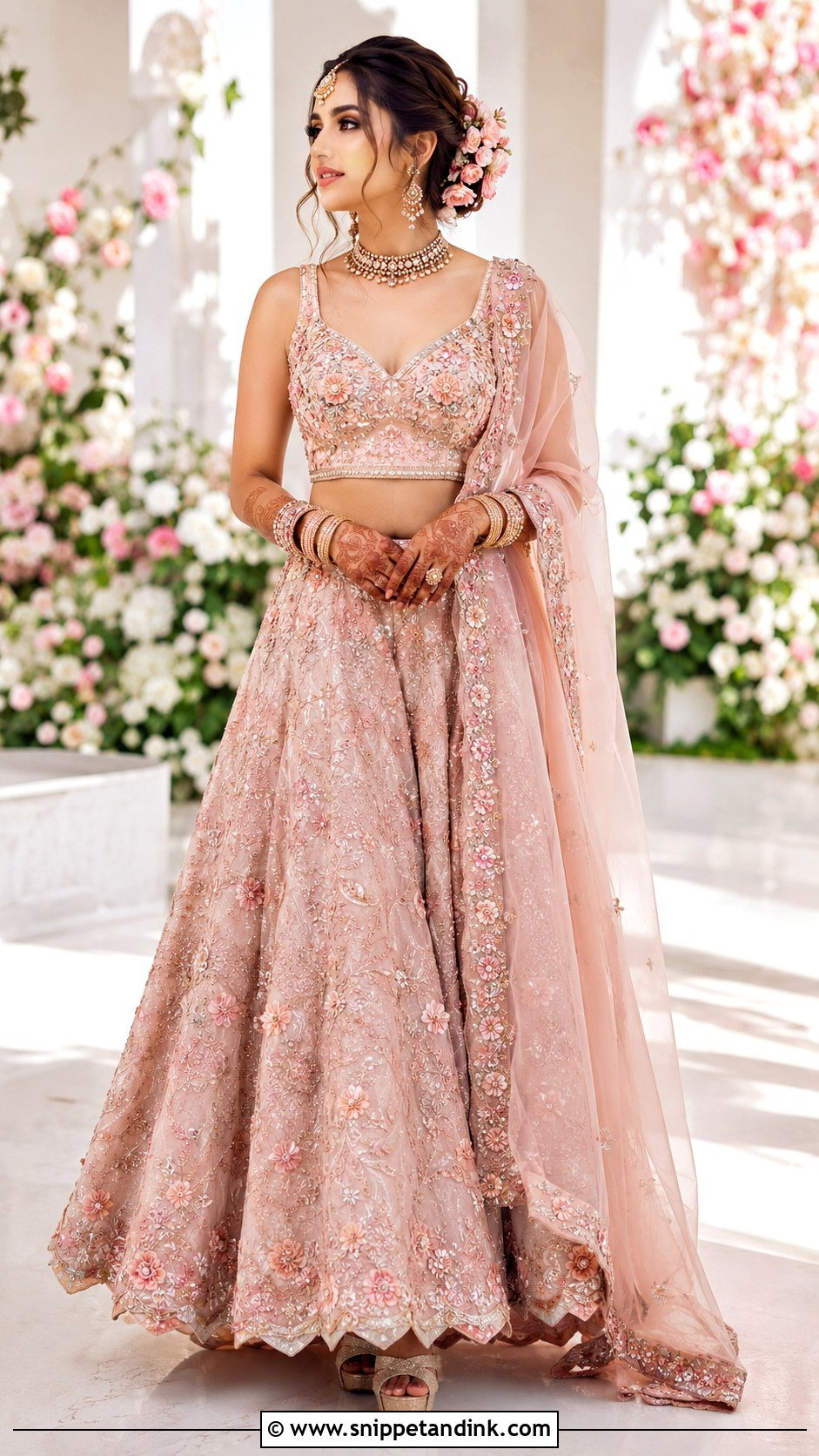 Pastel Pink Lehenga - Snippet and Ink - 30 Asian Wedding Dress Ideas