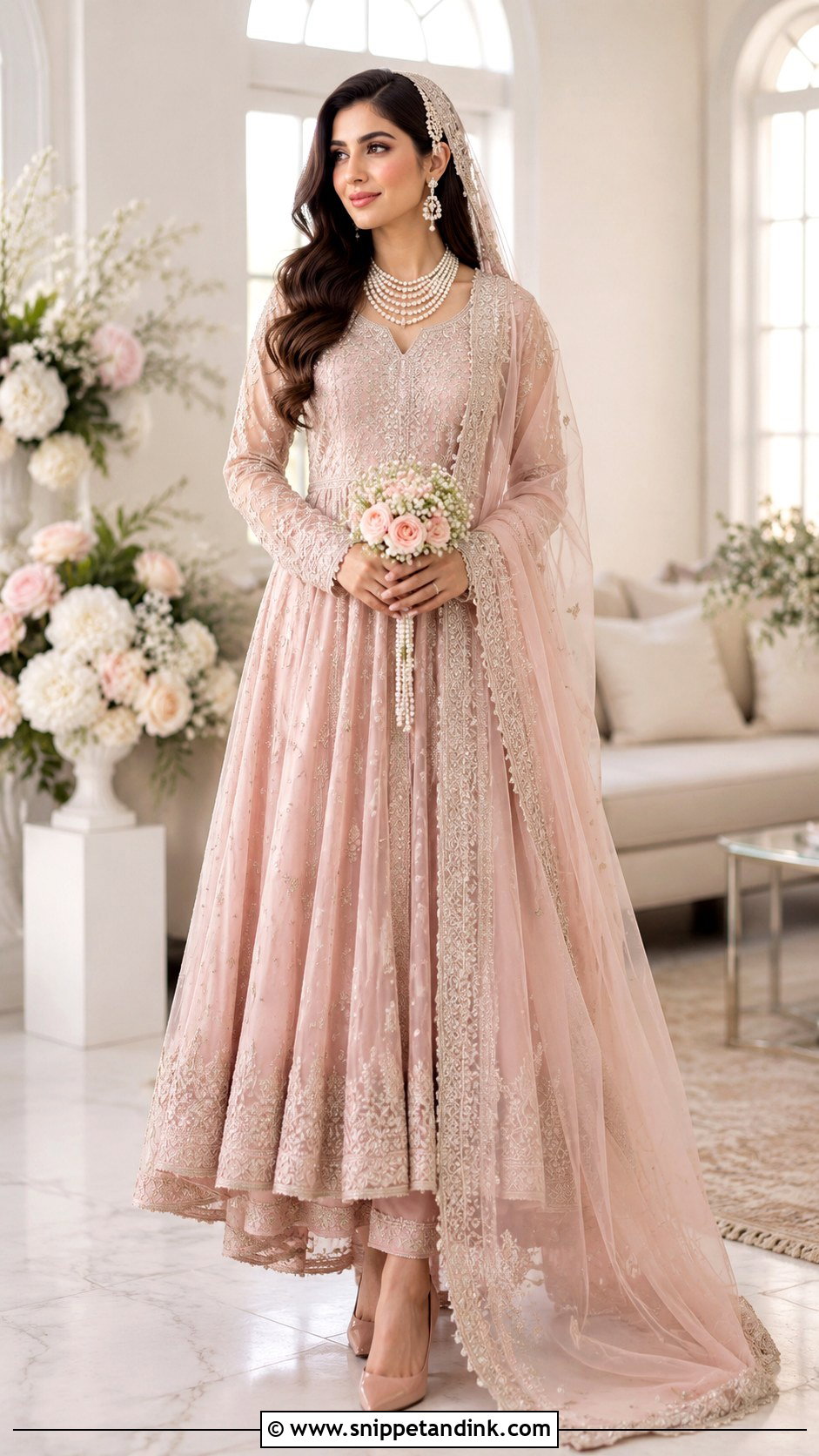 Pastel Pink Nikkah Dress - Snippet and Ink - 30 Nikkah Dress for Bride Ideas