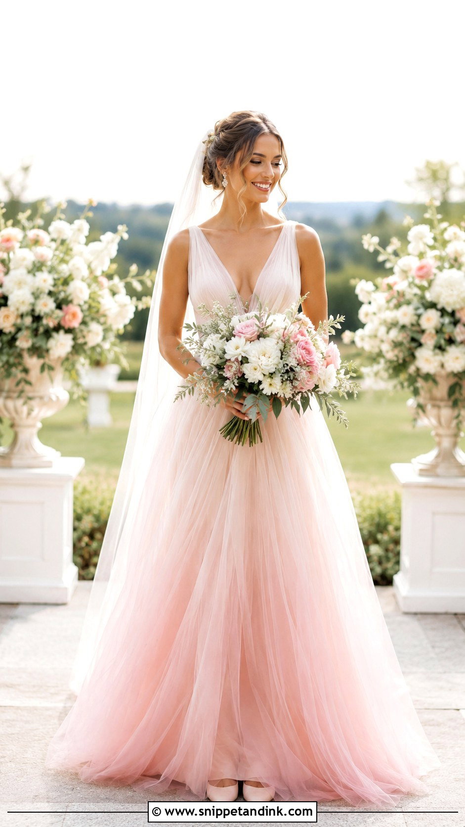 Pastel Pink Ombre Wedding Dress - Snippet and Ink - 20 Pastel Pink Wedding Dress Ideas