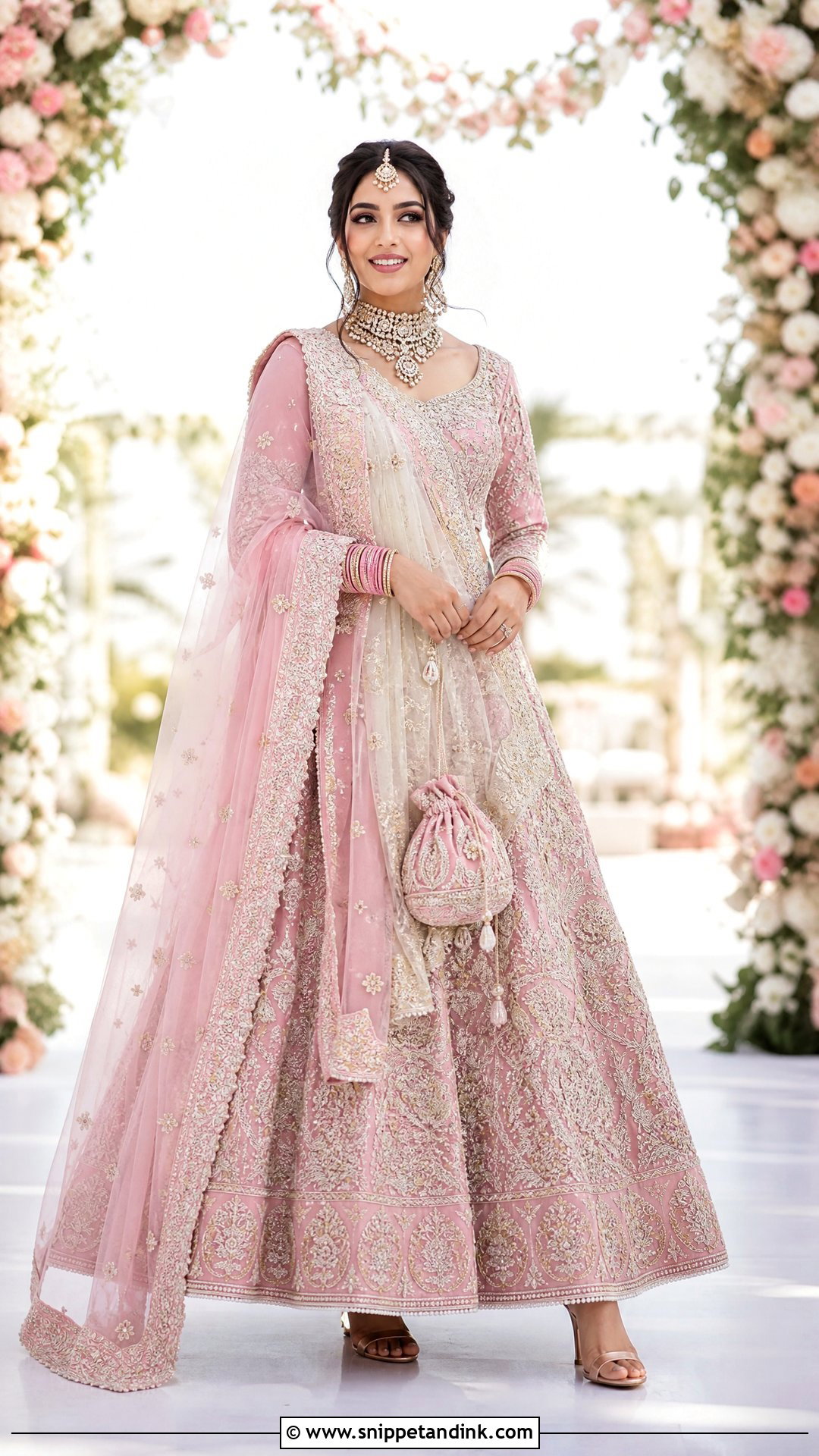 Pastel Pink Pakistani Bridal Lehenga - Snippet and Ink - 20 Wedding Dresses Pakistan