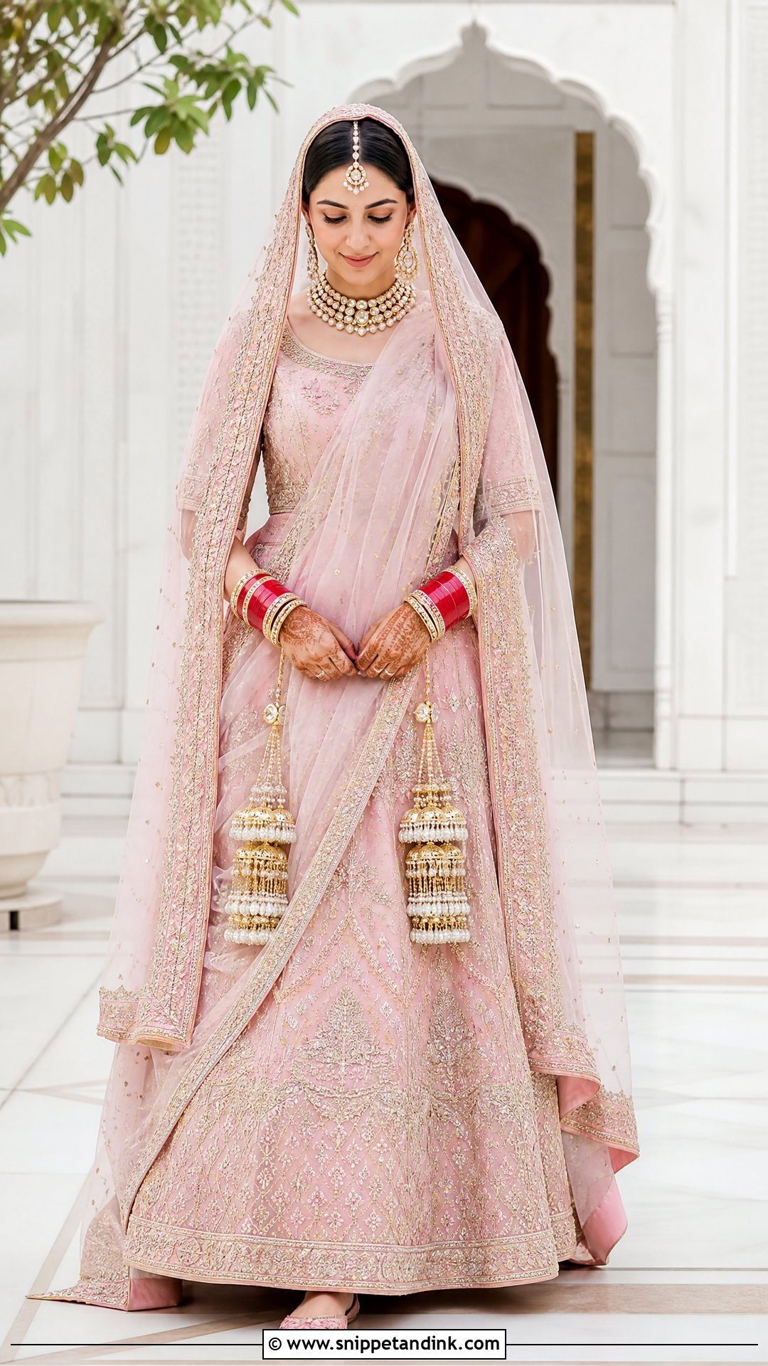 Pastel Pink Punjabi Bridal Lehenga - Snippet and Ink - 25 Sikh Wedding Dress Punjabi Bride Ideas