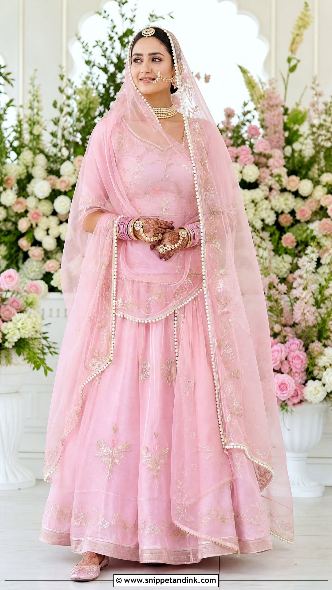 Pastel Pink Rajputi Bridal Look - Snippet and Ink - 20 Rajputi Bridal Look Ideas