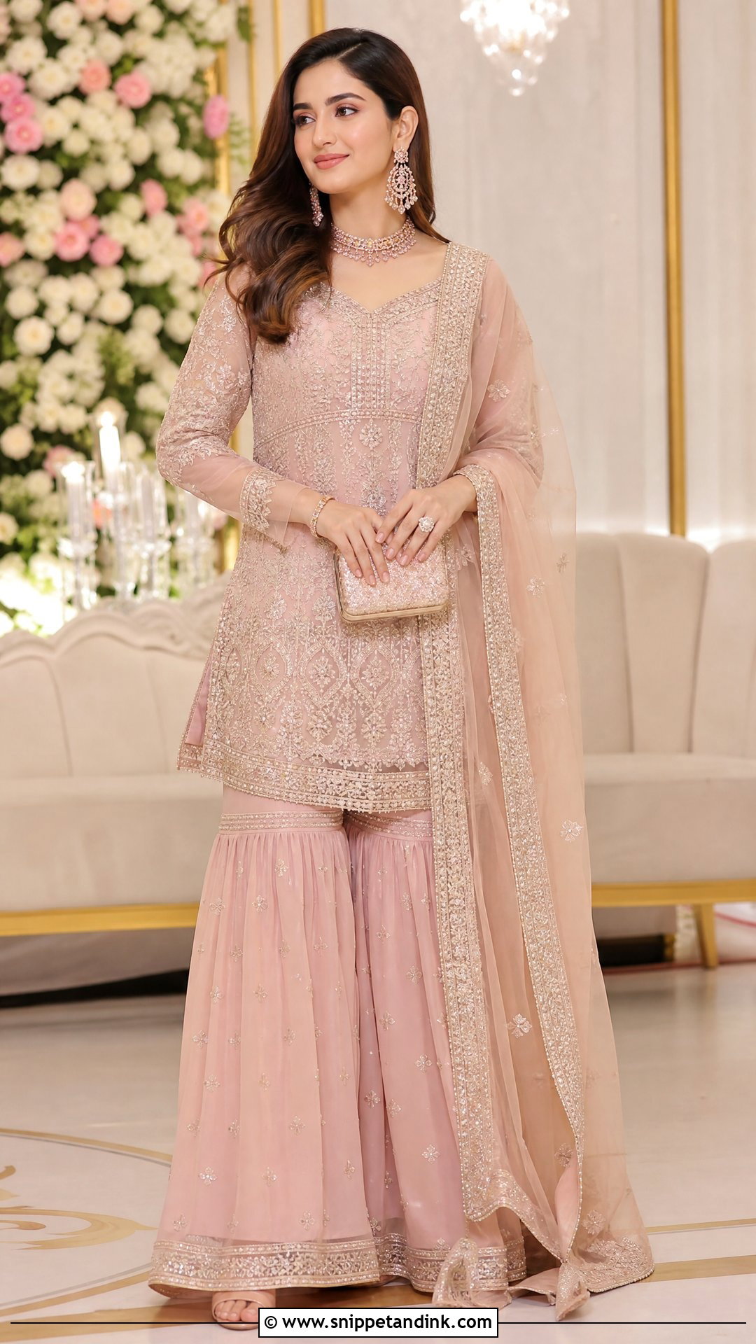 Pastel Pink Sharara Suit - Snippet and Ink - 25 Latest Sharara Suit Designs Wedding