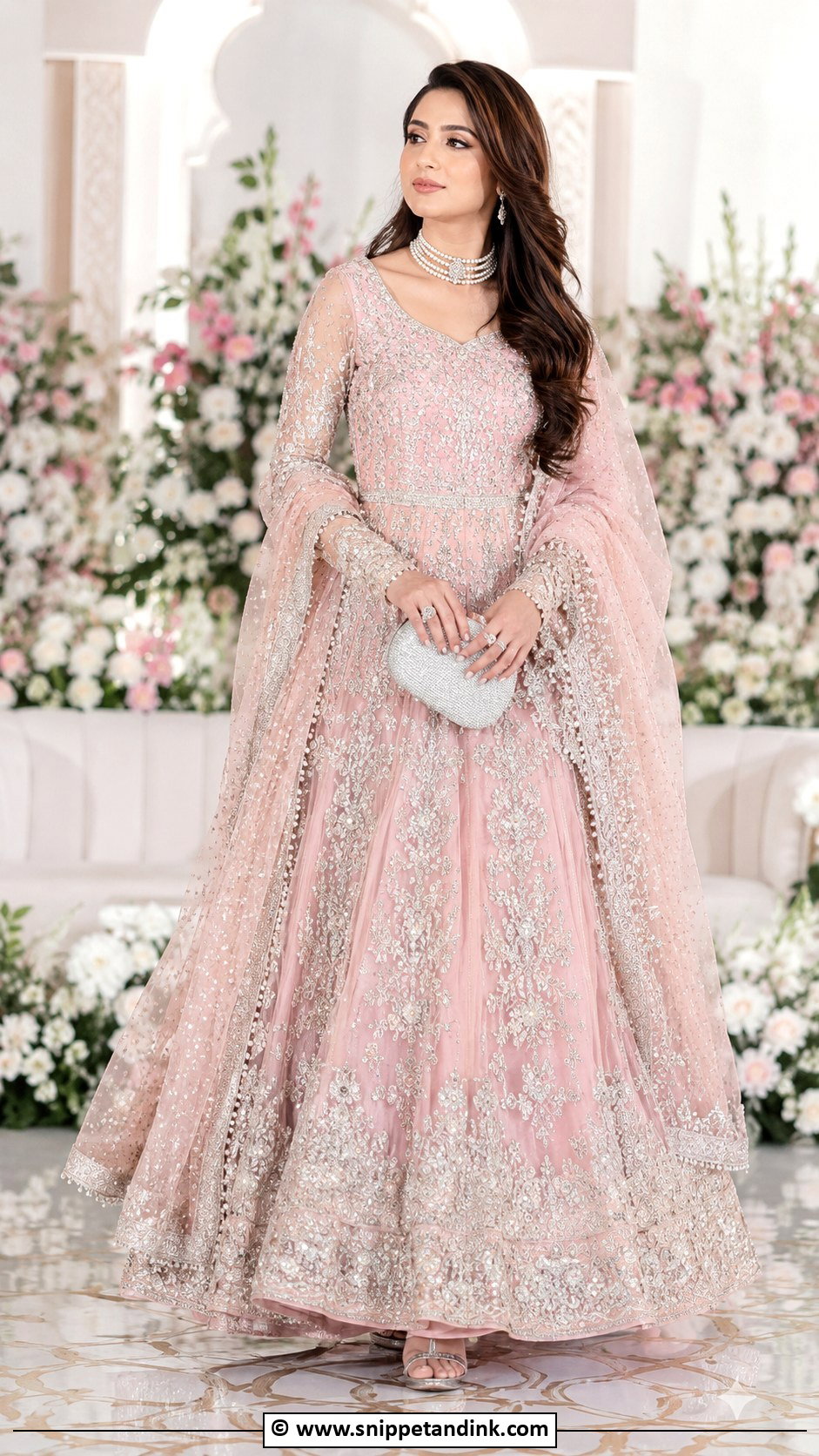 Pastel Pink Valima Bridal Lehenga - Snippet and Ink - 30 Valima Bridal Dress Pakistan Ideas