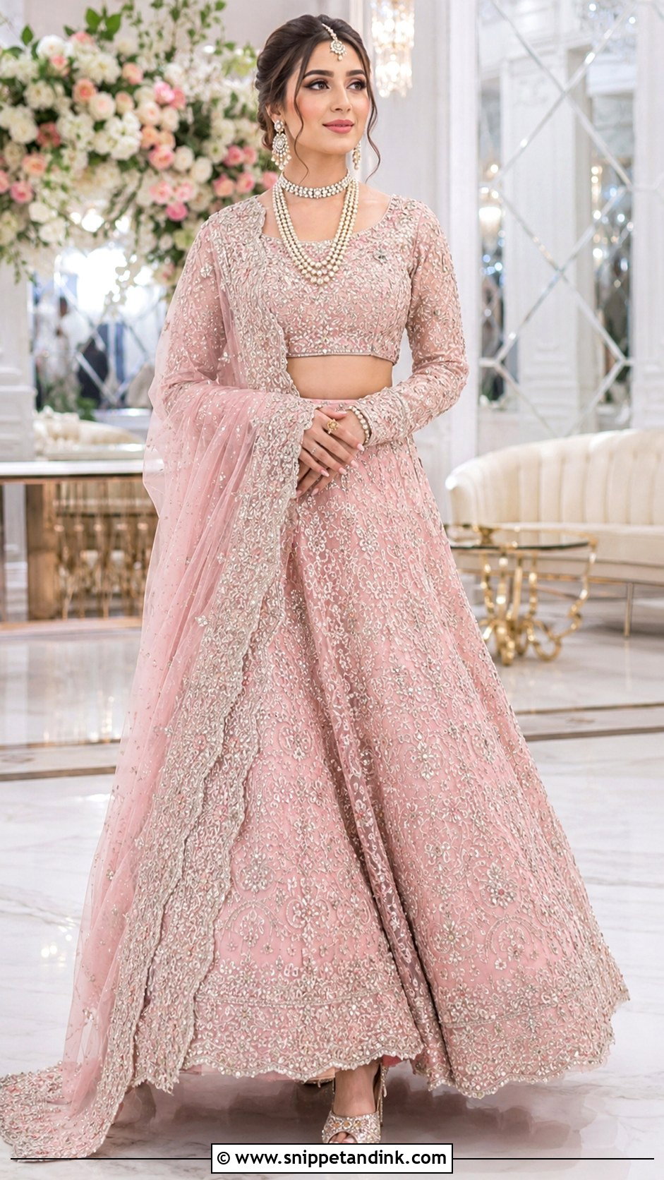Pastel Pink Walima Bridal Lehenga - Snippet and Ink - 25 Walima Bridal Dress Pakistan Ideas