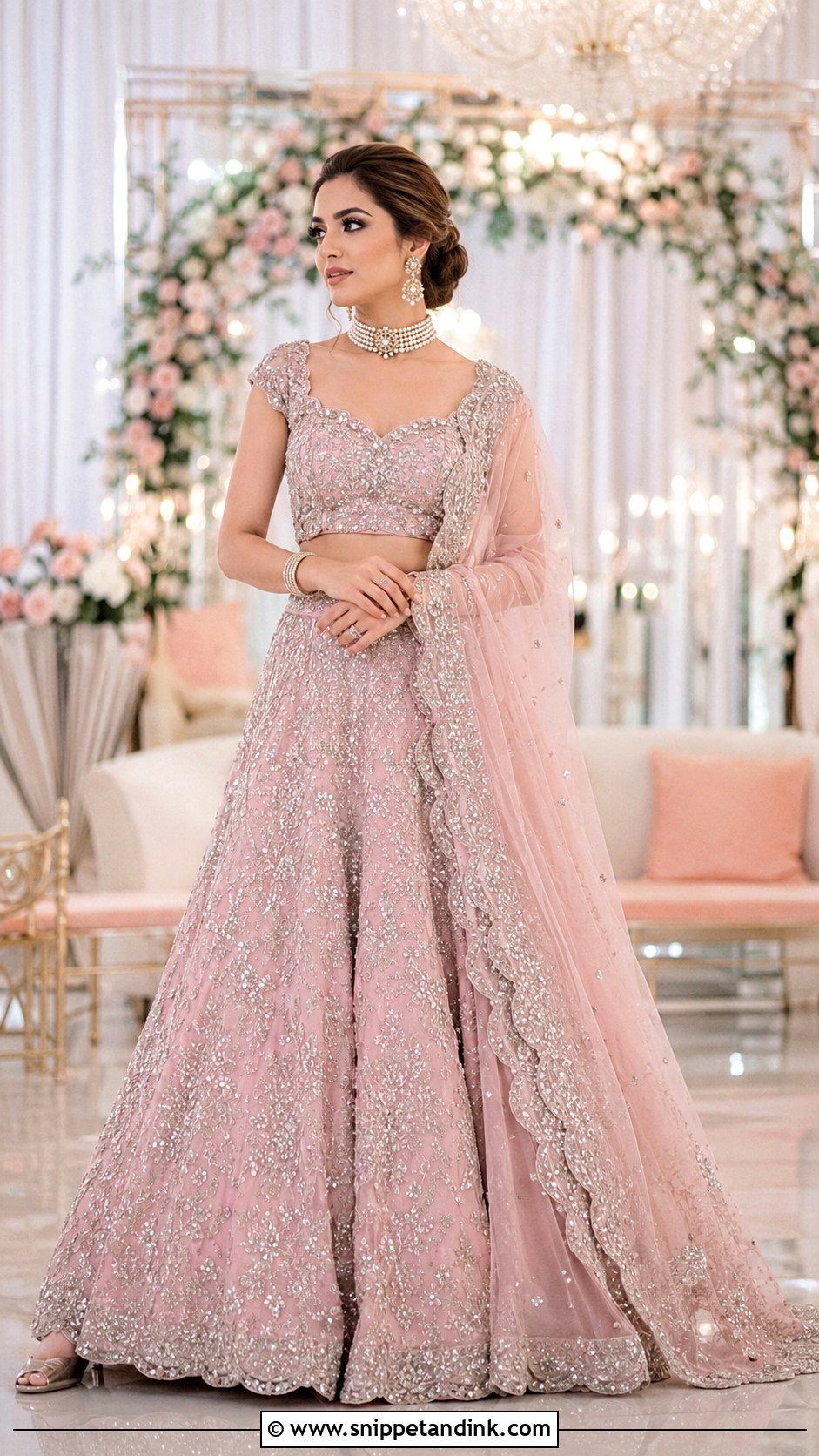 Pastel Pink Walima Bridal Lehenga - Snippet and Ink - 20 Walima Brides Ideas