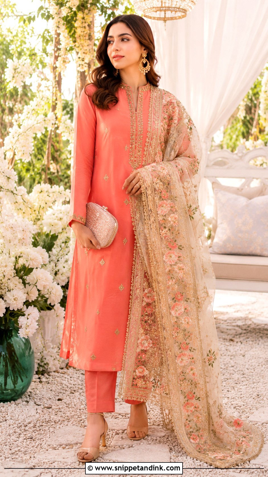 Pastel Plain Suit With Heavy Dupatta - Snippet and Ink - 30 Plain Suit with Heavy Dupatta Ideas
