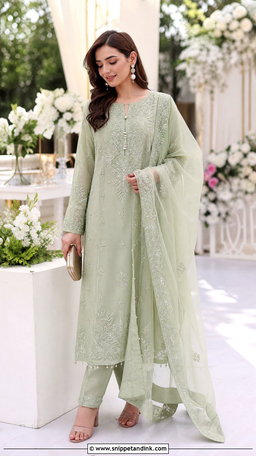 Pastel Punjabi Chikankari Suit - Snippet and Ink - 20 Punjabi Wedding Suit Party Wear Ideas