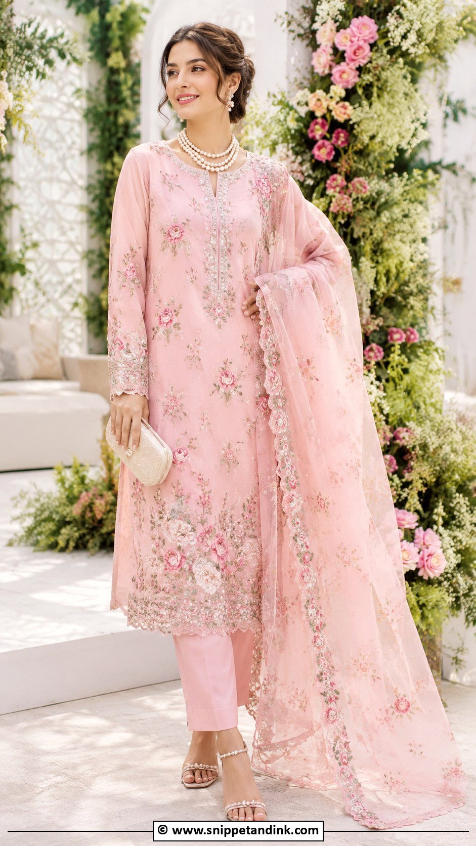 Pastel Punjabi Floral Suit - Snippet and Ink - 30 Punjabi Wedding Suit Ideas