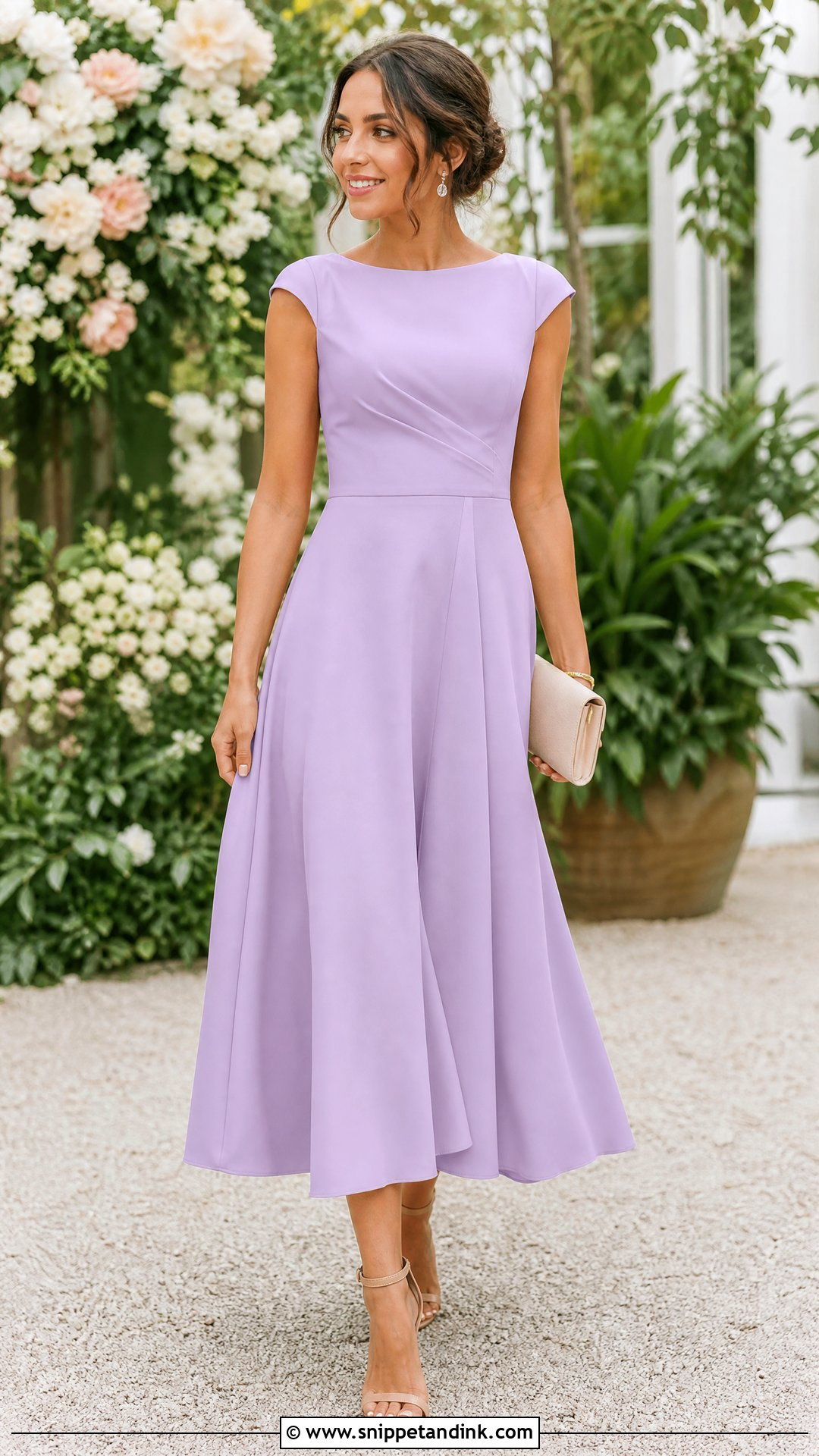 Pastel Purple A Line Dress Wedding Outfit - Snippet and Ink - 25 Pastel Dress Wedding Outfit Ideas
