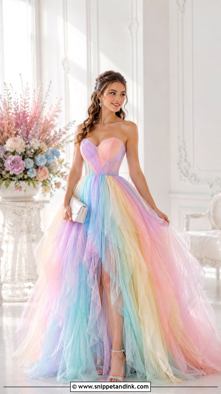 Pastel Rainbow Ballgown - Snippet and Ink - 25 Fairytale Ballgown Ideas
