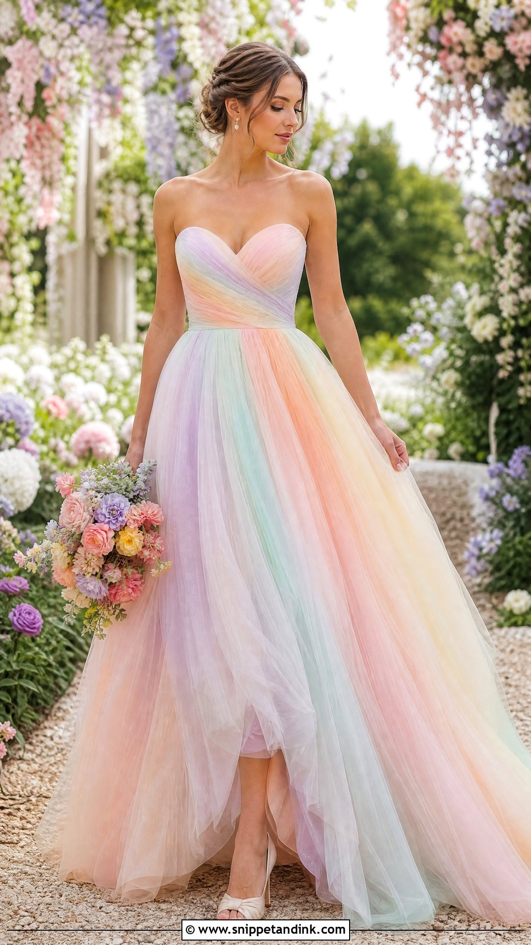 Pastel Rainbow Wedding Dress - Snippet and Ink - 25 Pastel Wedding Dress Ideas