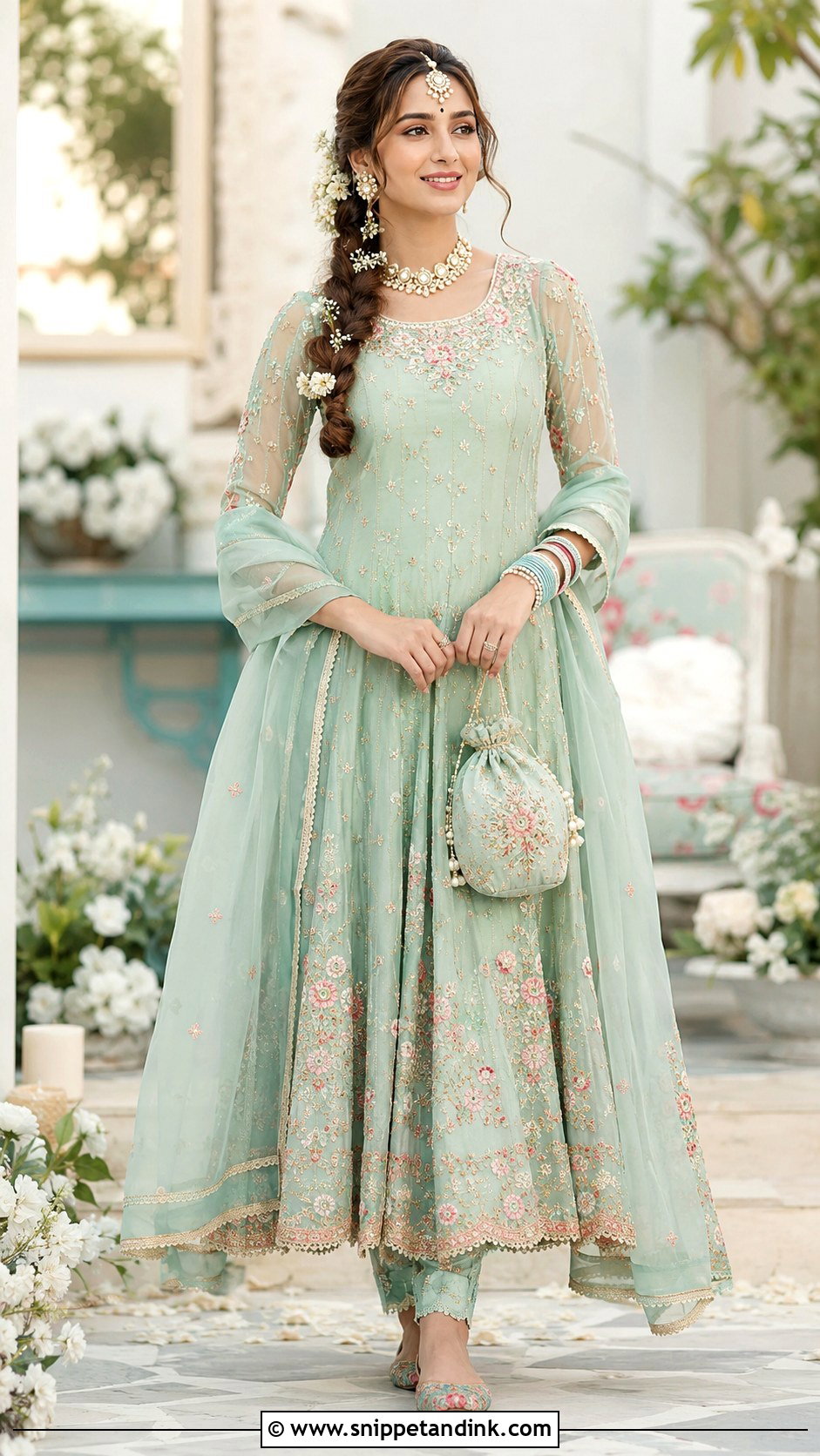 Pastel Sajna Bridal Anarkali - Snippet and Ink - 20 Sajna Bridal Wear Designer Ideas