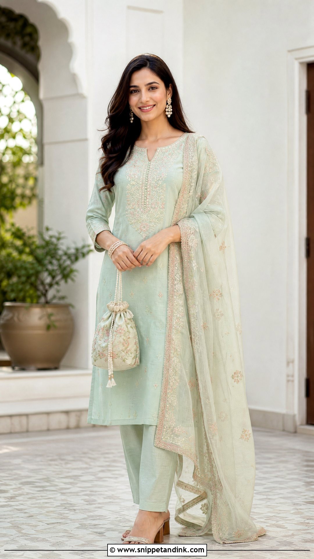 Pastel Salwar Suit For A Summer Indian Wedding - Snippet and Ink - 20 Summer Indian Wedding Outfit Ideas