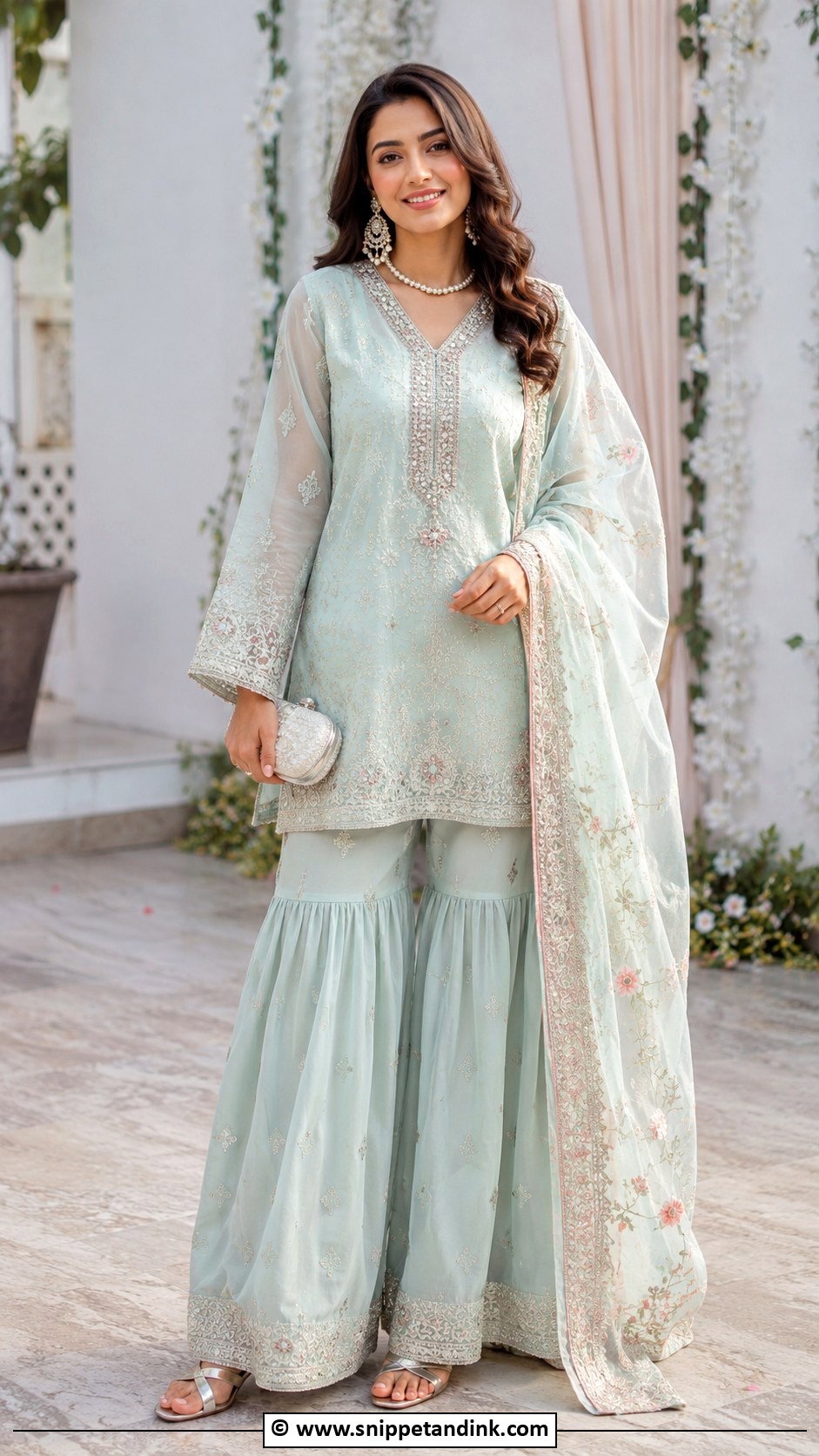 Pastel Sharara Dholki Outfit - Snippet and Ink - 30 Dholki Outfit Ideas