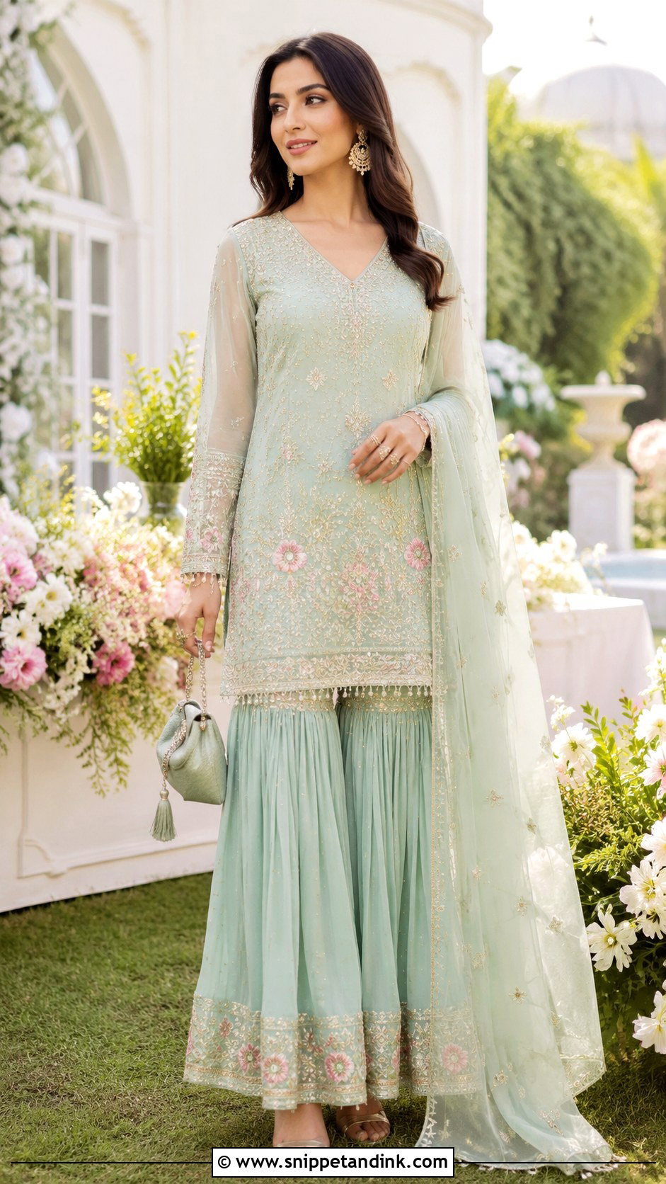 Pastel Sharara For Day Wedding - Snippet and Ink - 25 Wedding Sharara Ideas