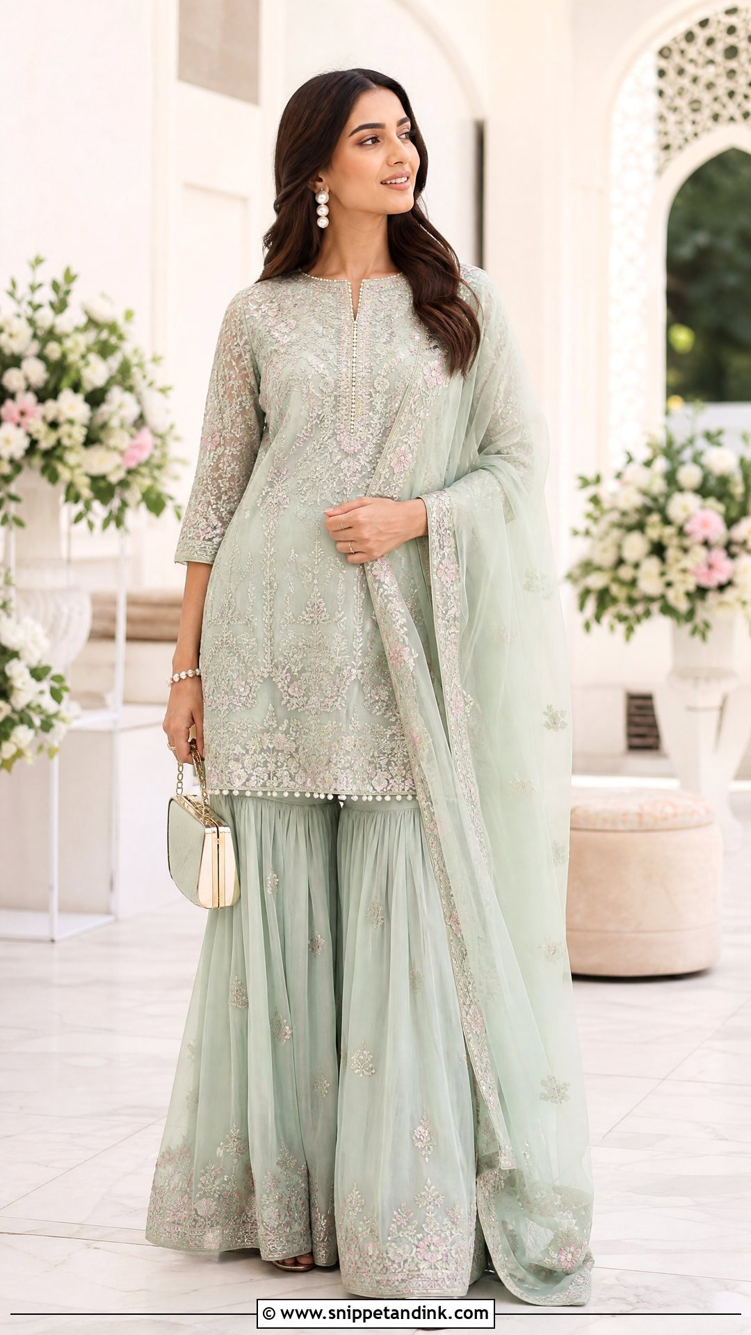 Pastel Sharara Suit - Snippet and Ink - 25 Heavy Sharara Suits for Wedding