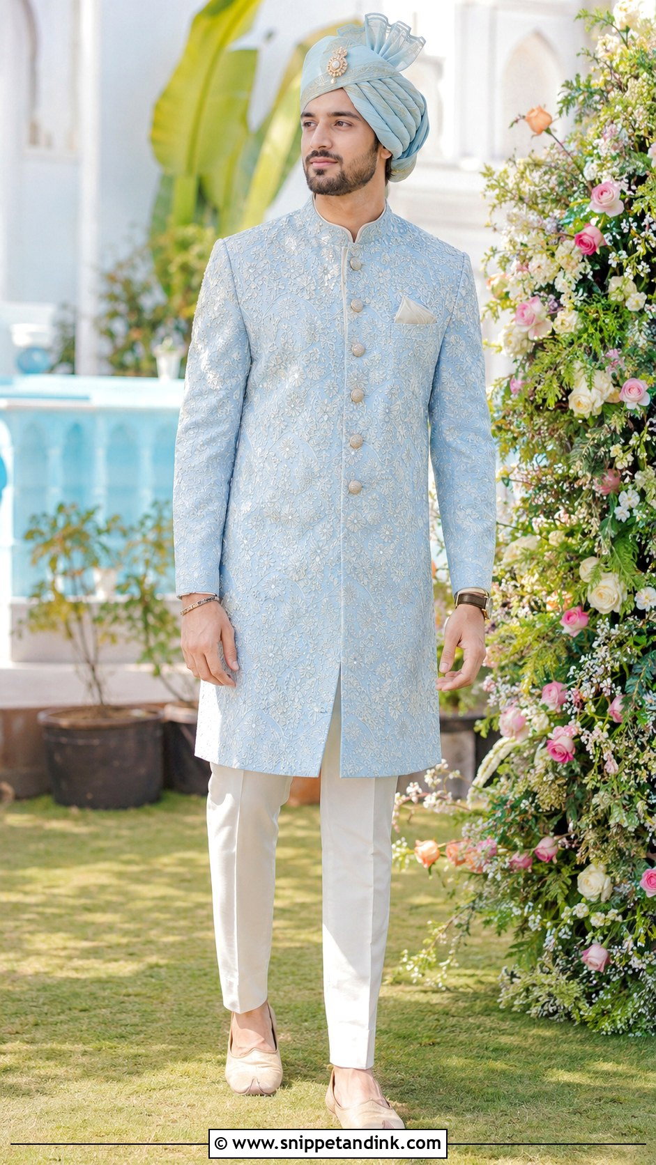 Pastel Sherwani For Bride Brother - Snippet and Ink - 20 Bride Brother Outfit Ideas
