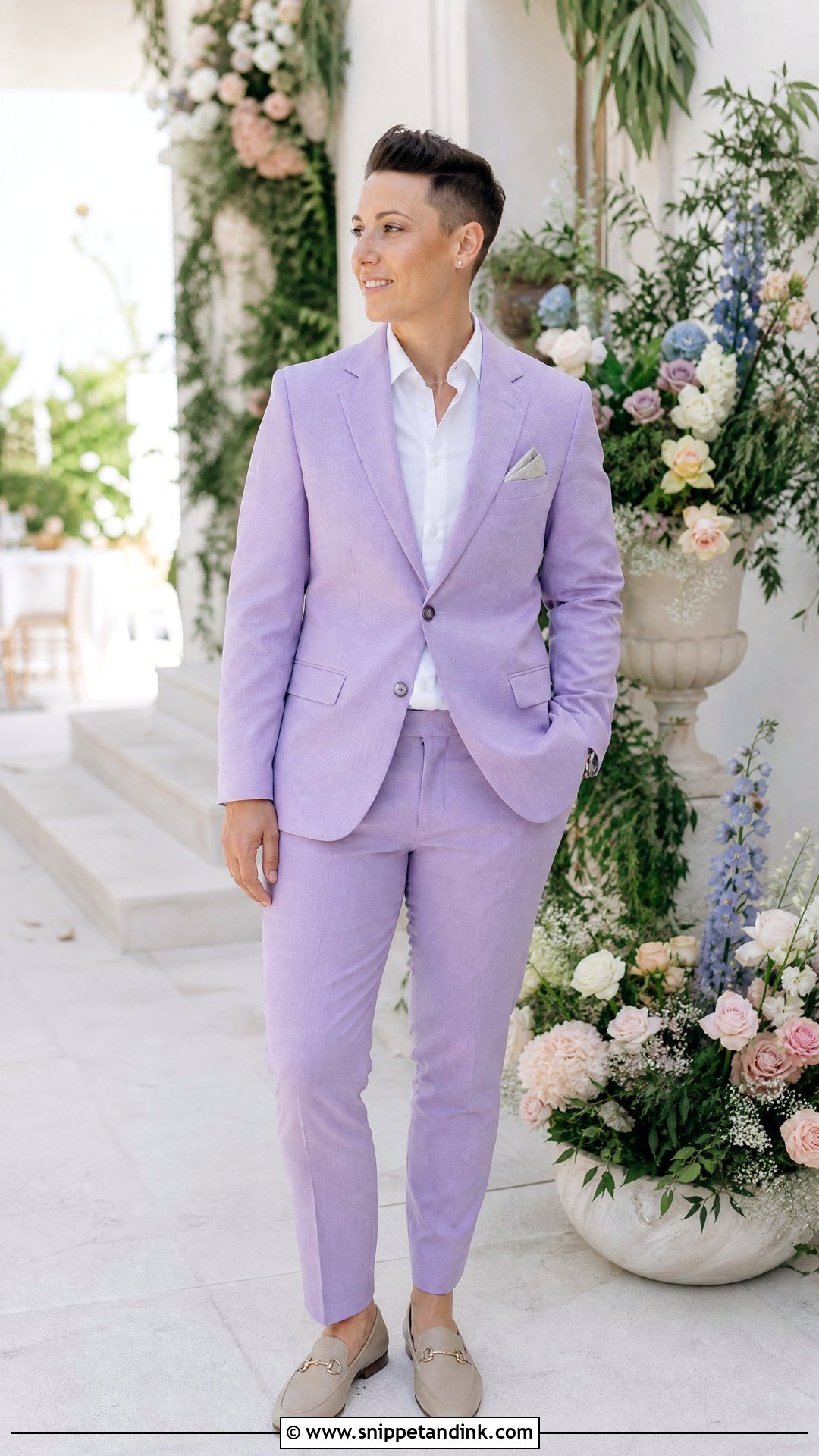 Pastel Suit Masc Wedding Outfit - Snippet and Ink - 25 Masc Wedding Outfits