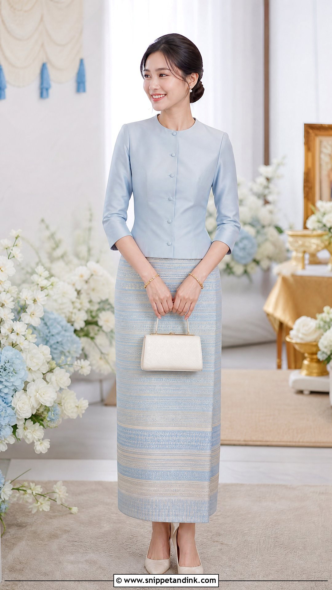 Pastel Thai Ruean Ton Wedding Dress - Snippet and Ink - 20 Traditional Thai Wedding Dress Ideas