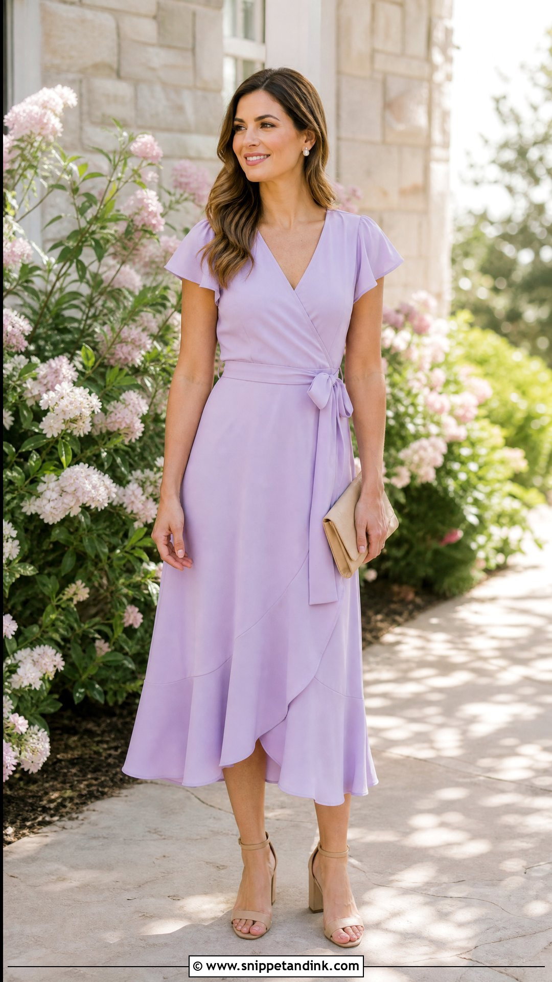 Pastel Wrap Garden Wedding Dress - Snippet and Ink - 25 Garden Wedding Dresses