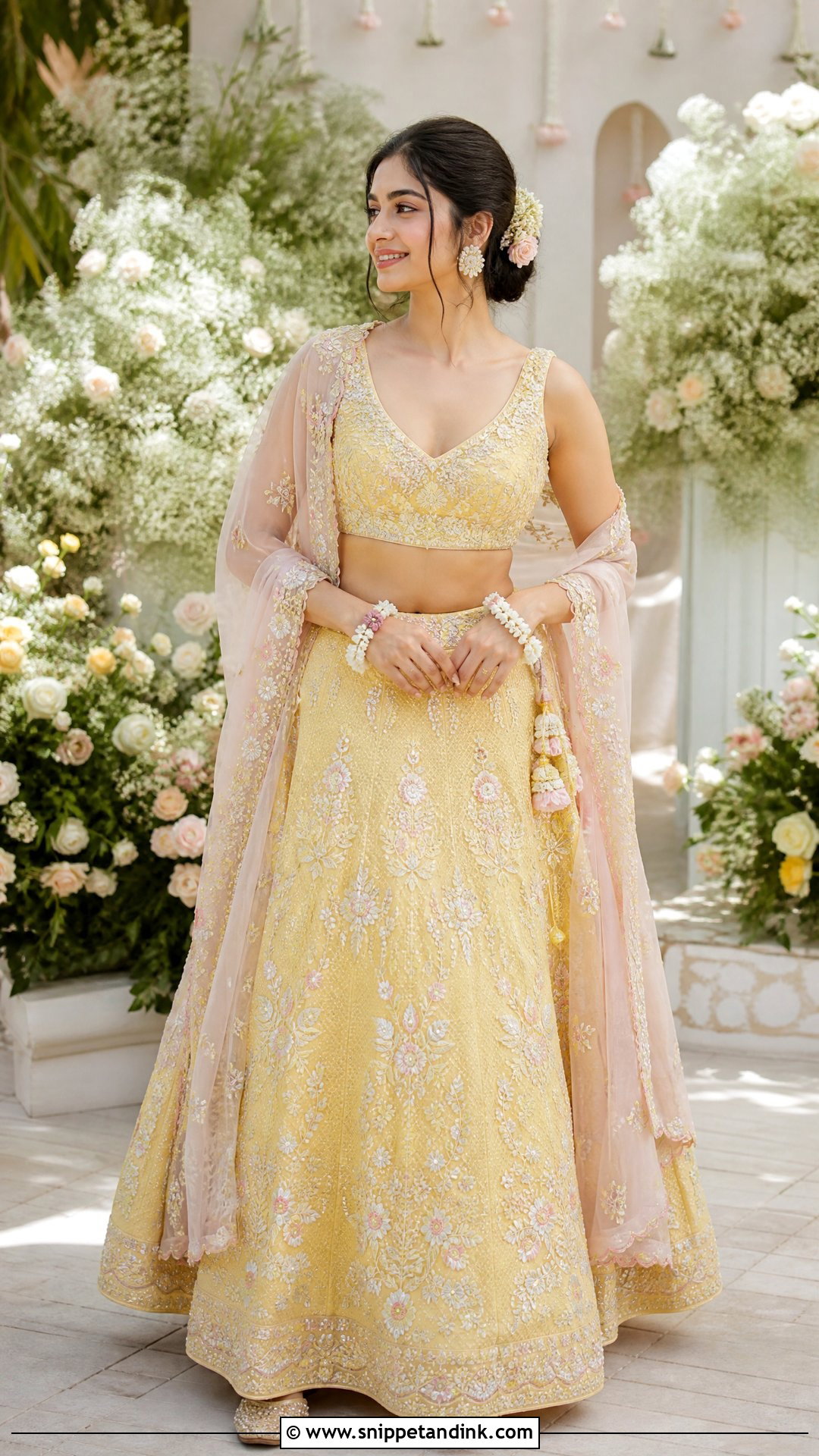 Pastel Yellow Lehenga for Haldi Function - Snippet and Ink - 25 Dress for Haldi Function Indian Weddings Ideas