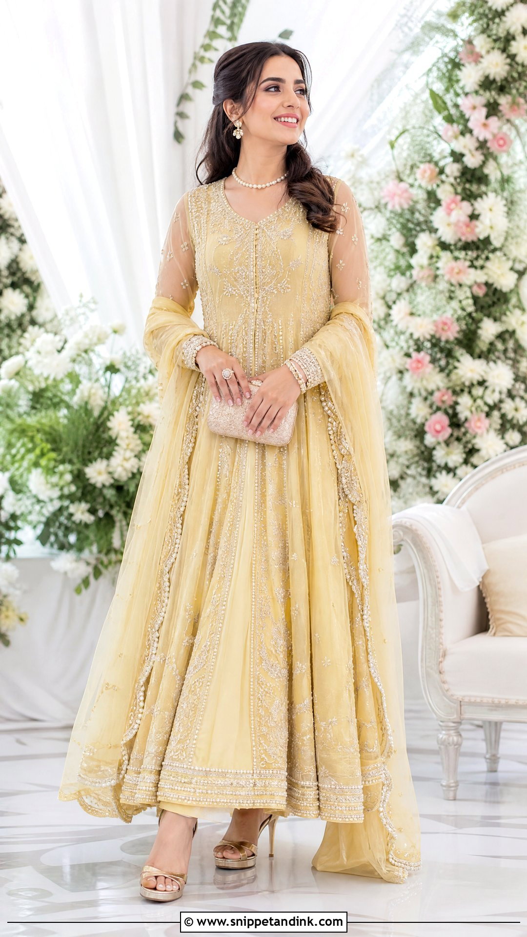 Pastel Yellow Walima Dress - Snippet and Ink - 25 Walima Bride Dresses
