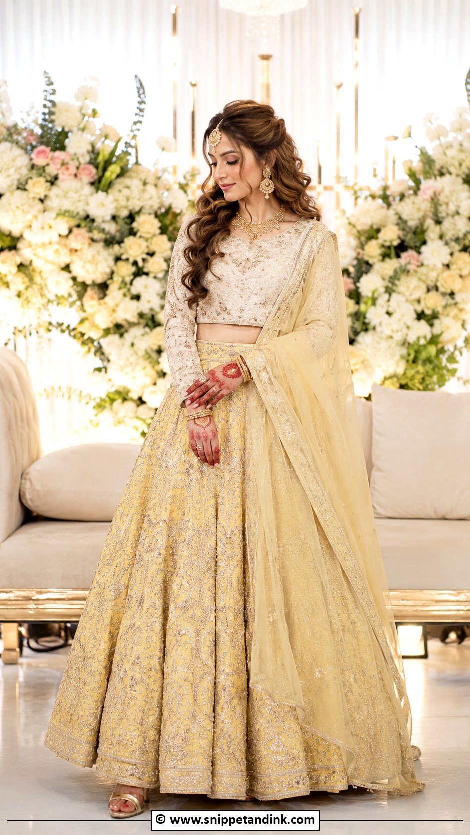 Pastel Yellow Walima Lehenga - Snippet and Ink - 35 Walima Dresses Pakistani Brides