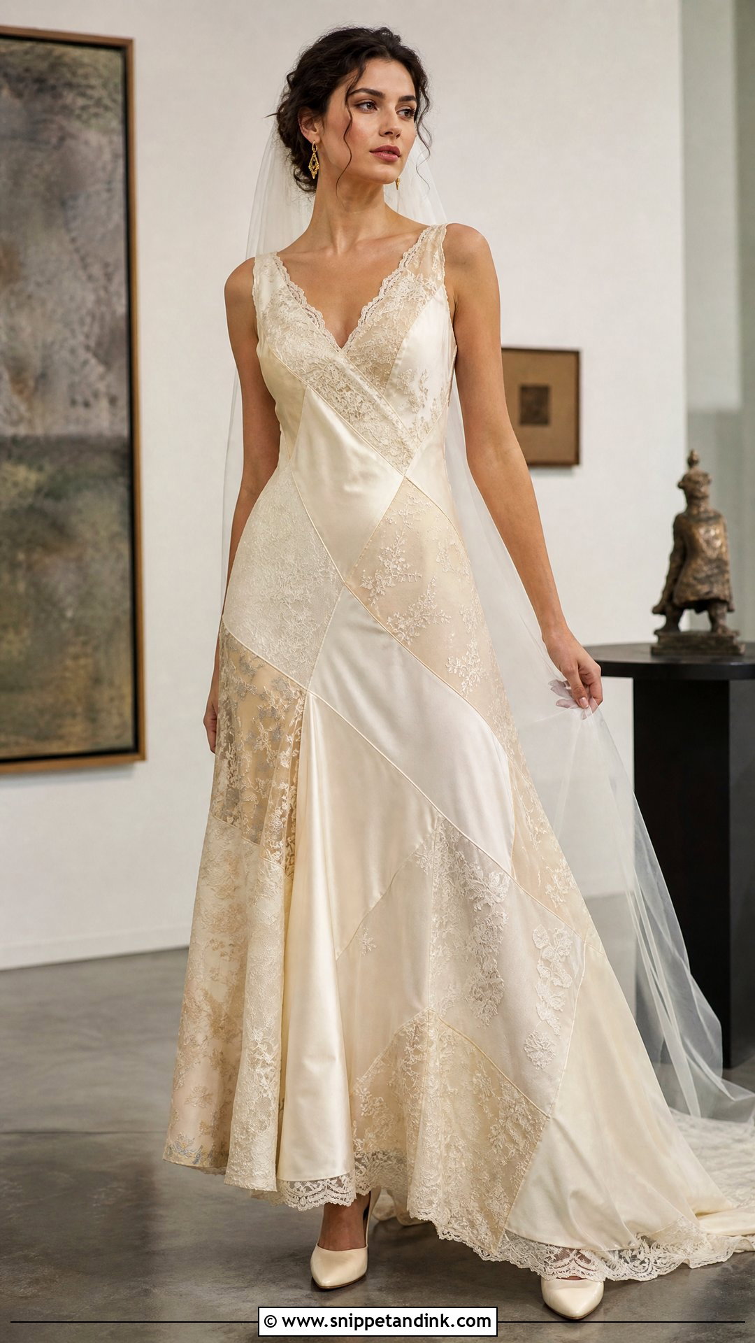 Patchwork Wedding Dress - Snippet and Ink - 20 Recycled Wedding Dress Ideas
