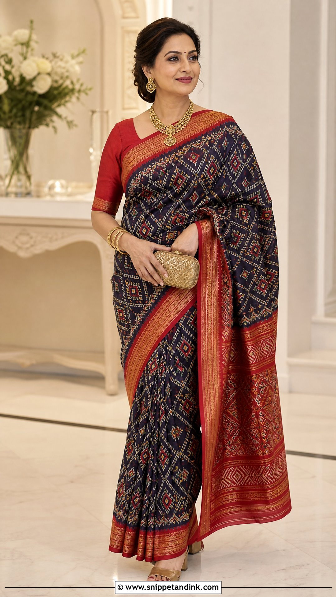 Patola Saree For Bridal Mom - Snippet and Ink - 20 Indian Bridal Mom Dress Ideas