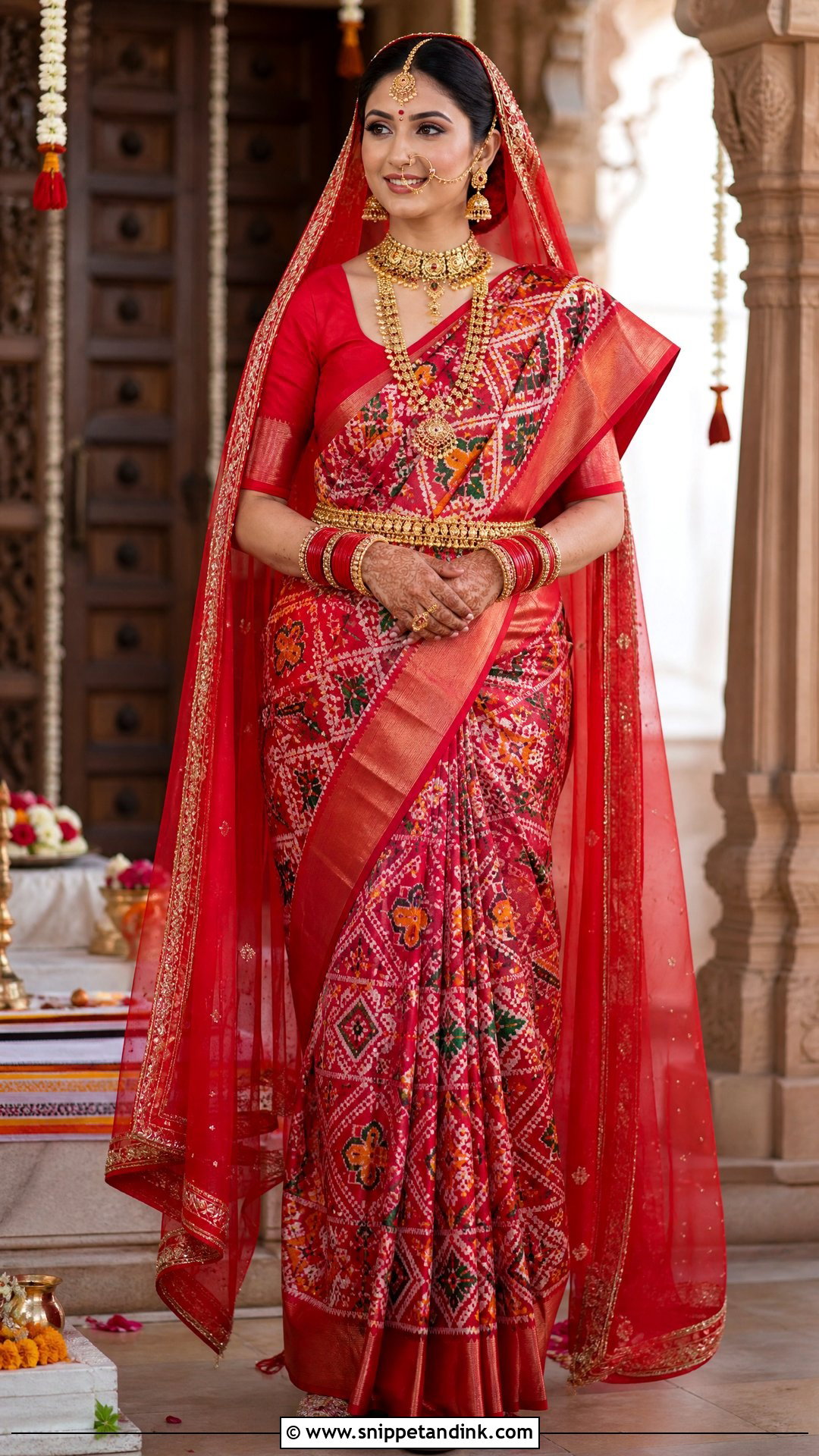Patola Saree for Phera - Snippet and Ink - 20 Phera Outfit Bride Ideas