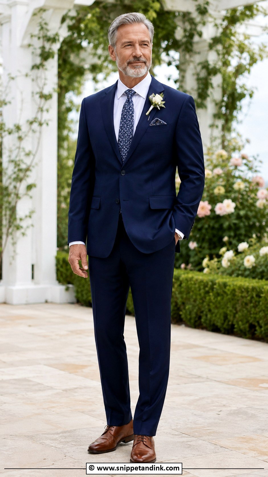 Patterned Tie Suit Father Of The Bride Attire - Snippet and Ink - 30 Father of the Bride Attire Ideas