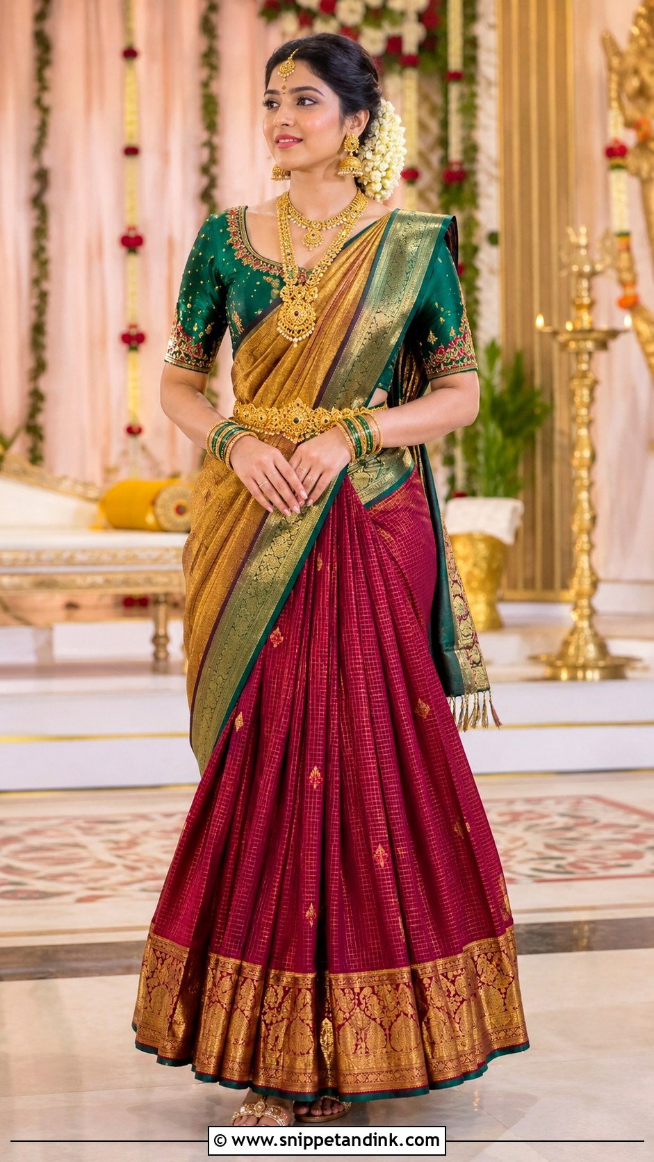 Pattu Half Saree For Wedding - Snippet and Ink - 30 Halfsarees Traditional Ideas