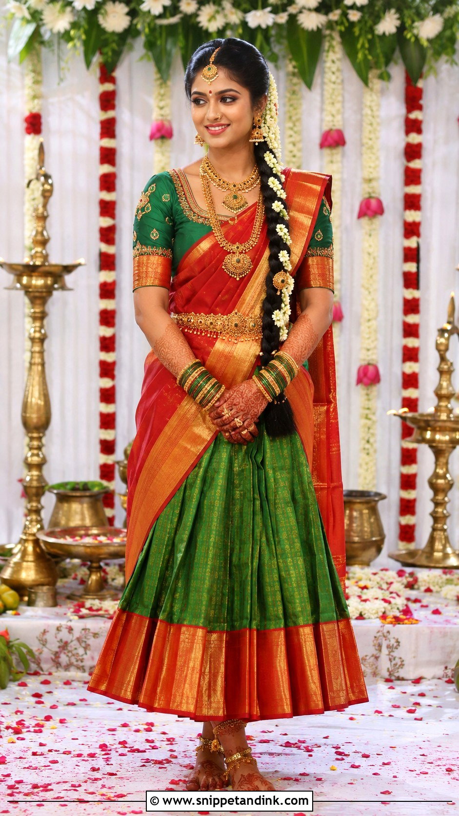 Pattu Langa Voni Telugu Bride - Snippet and Ink - 25 Traditional Telugu Bride Ideas