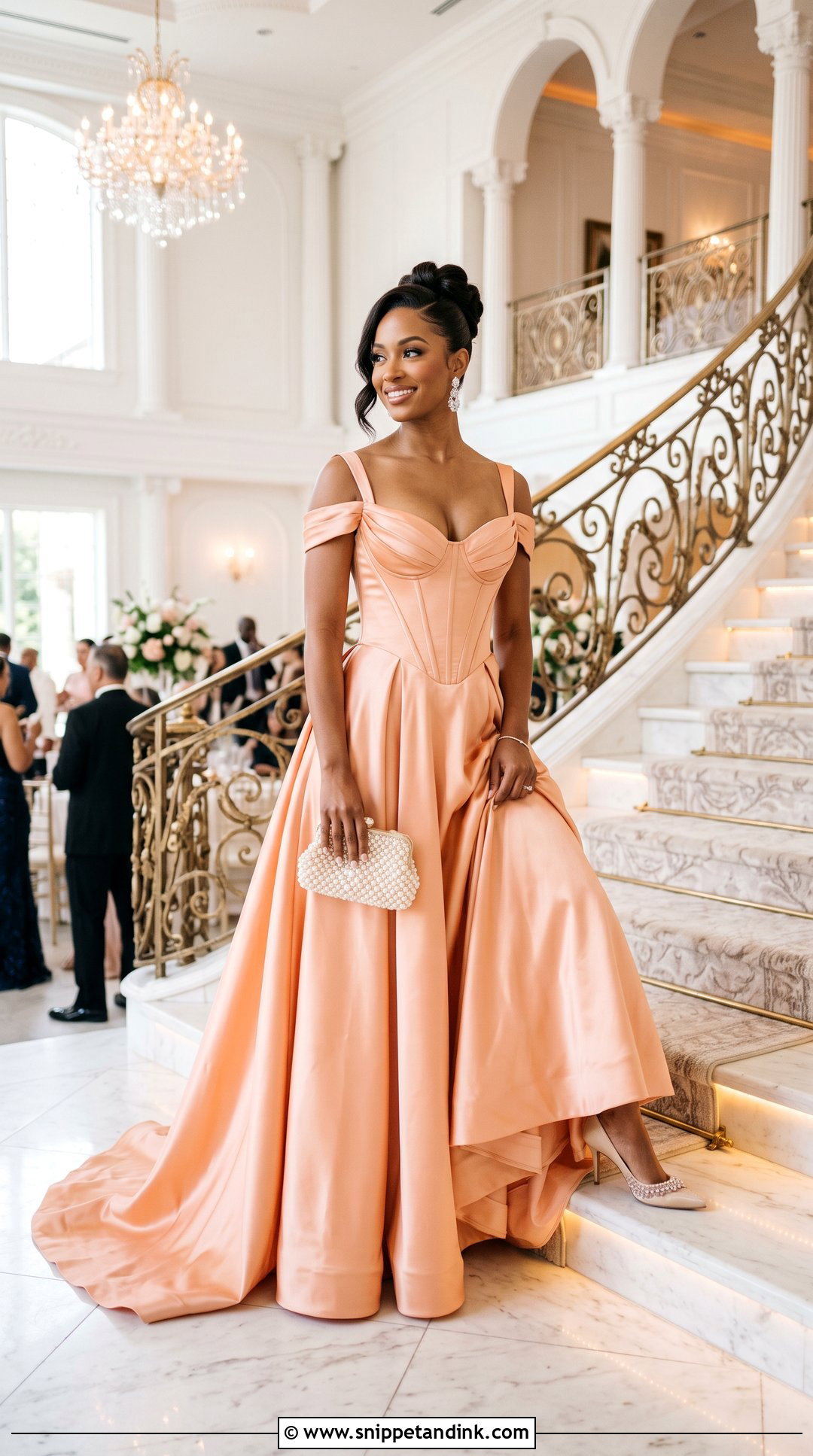 Peach Corset Gown - Snippet and Ink - 20 Peach Gowns