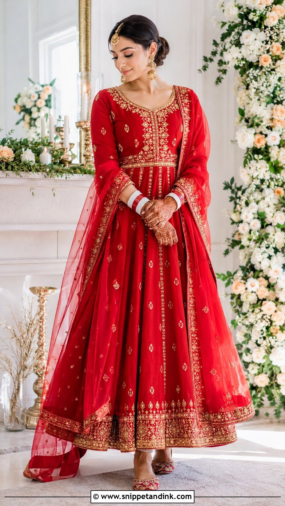 Peach Lehenga Choora Ceremony Outfit - Snippet and Ink - 20 Choora Ceremony Outfit Ideas