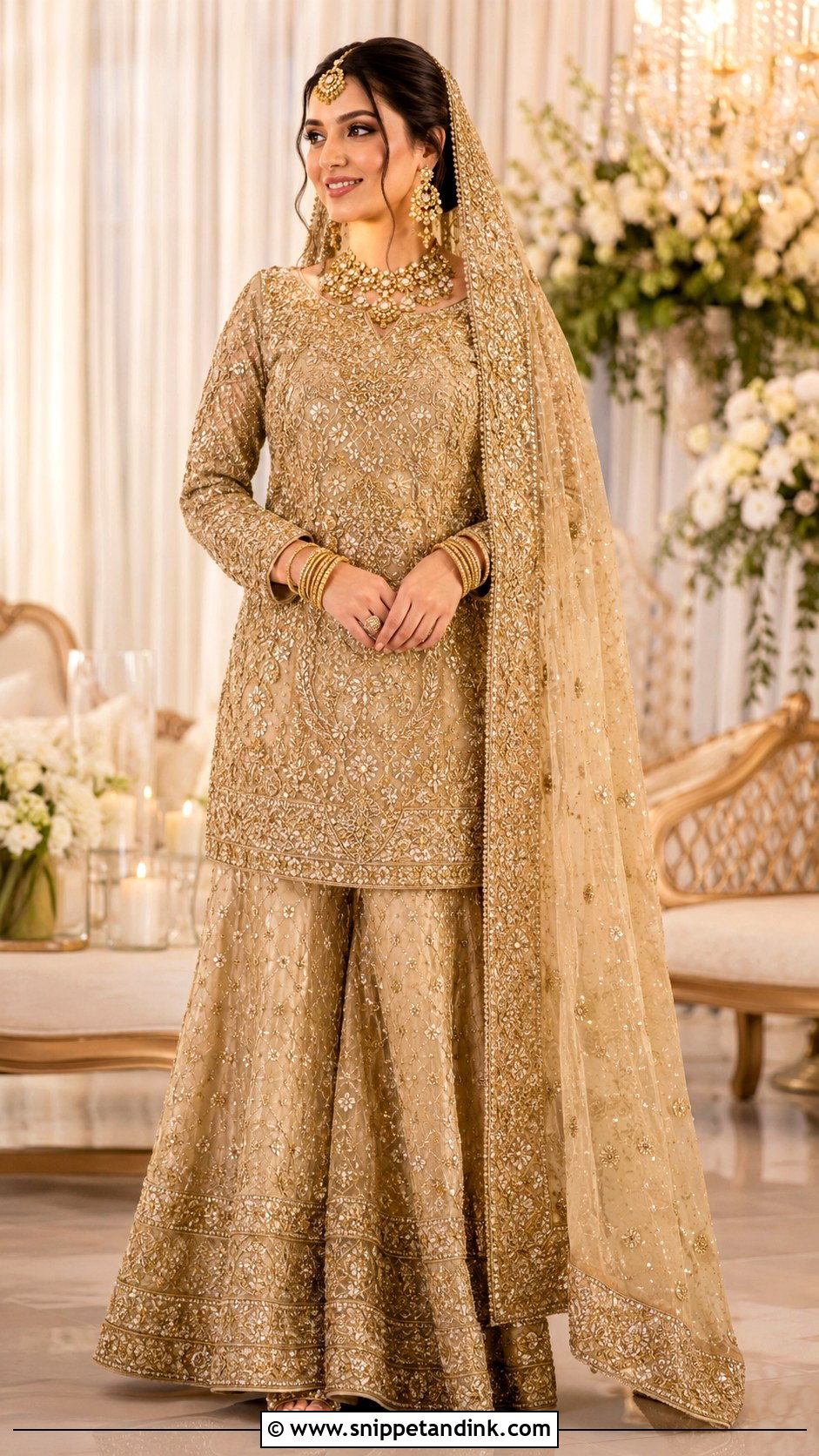 Peach Nikah Sharara Dress - Snippet and Ink - 25 Nikah Dress Pakistani Brides Ideas