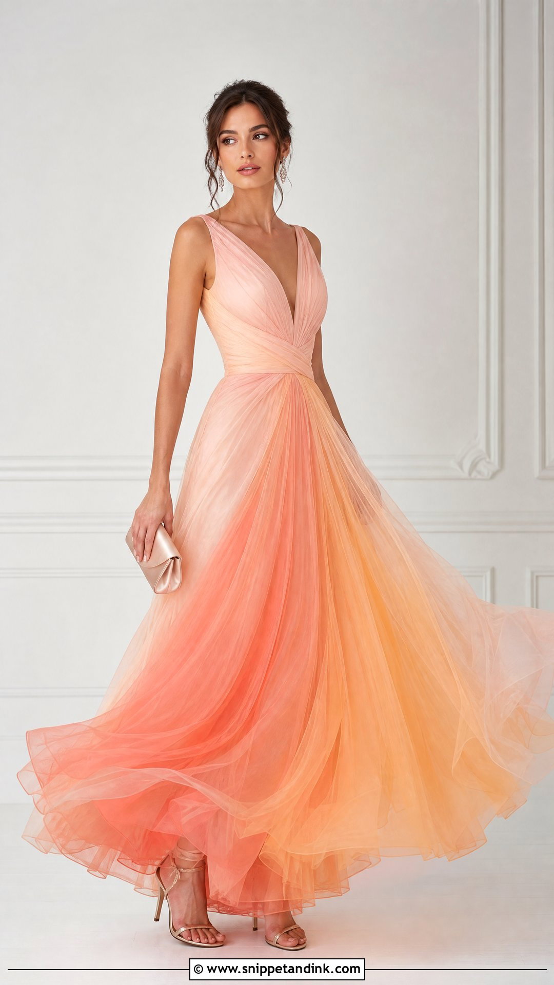 Peach Ombre Gown - Snippet and Ink - 20 Peach Gowns
