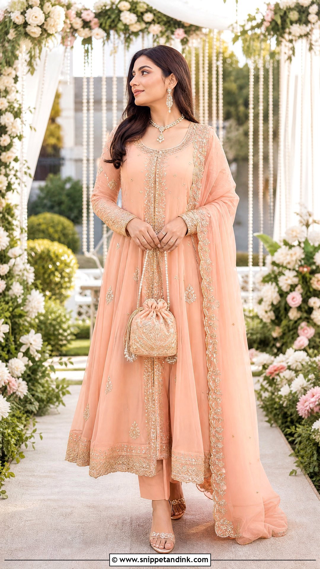 Peach Pakistani Bridal Anarkali - Snippet and Ink - 20 New Pakistani Bridal Dresses