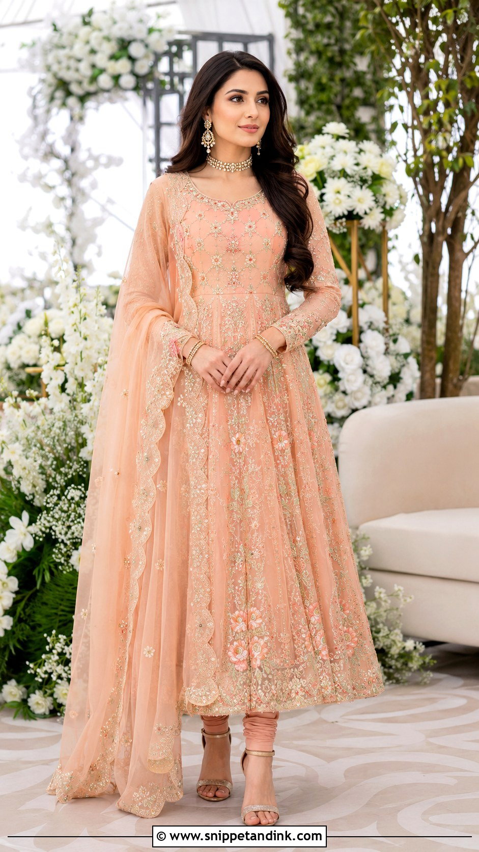 Peach Pakistani Bridal Anarkali - Snippet and Ink - 20 Desi Wedding Dresses Pakistani Bridal