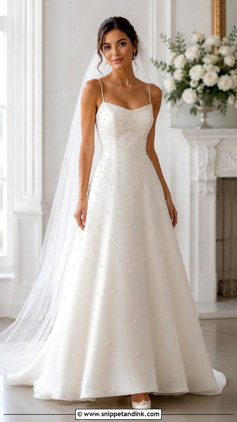 Pearl A Line Wedding Dress - Snippet and Ink - 30 Wedding Dresses a Line