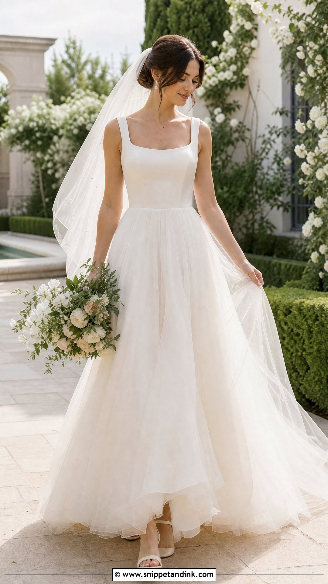 Pearl A Line Wedding Dress - Snippet and Ink - 20 Pearl Wedding Dresses