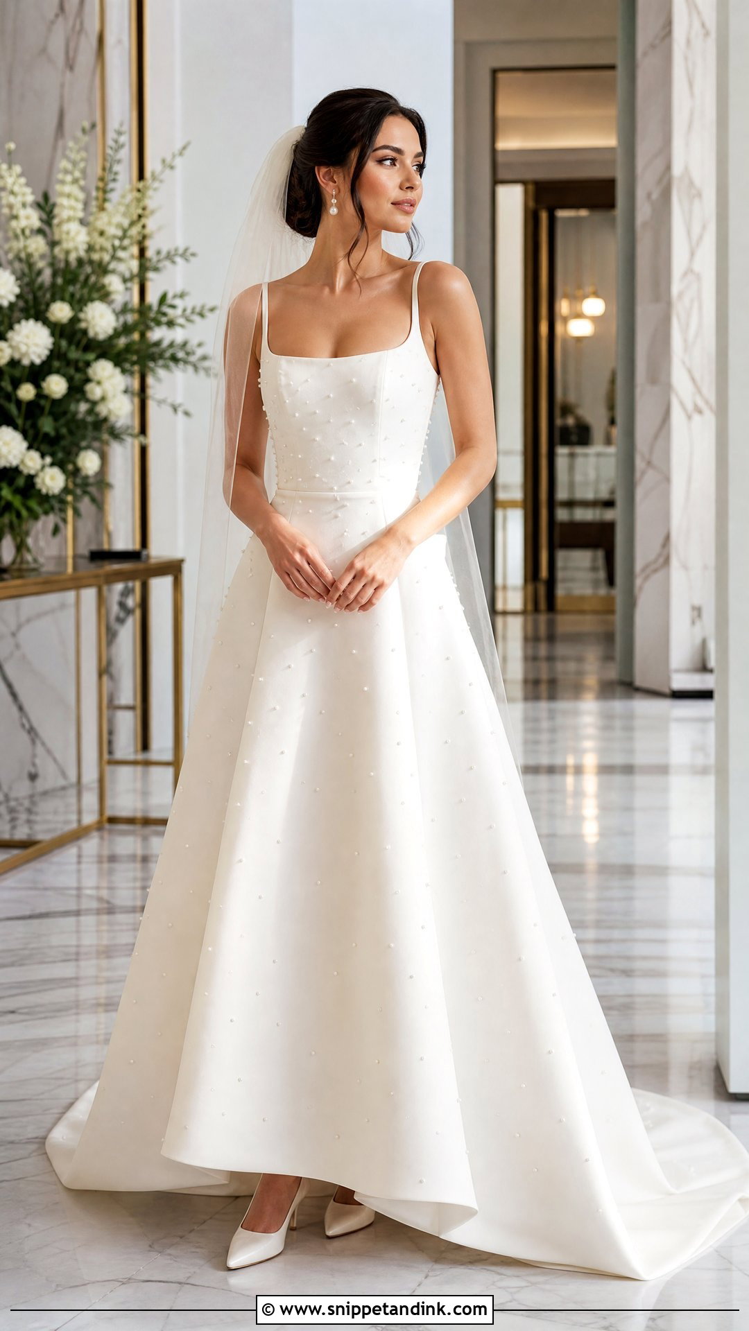 Pearl A Line Wedding Gown - Snippet and Ink - 25 A Line Wedding Gown Ideas