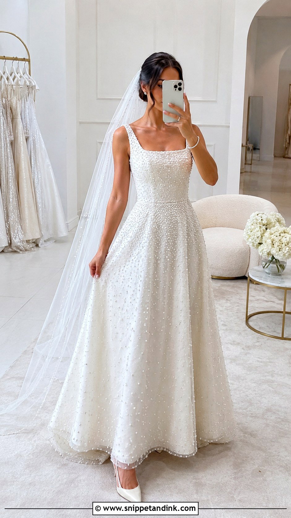Pearl And Crystal Wedding Dress - Snippet and Ink - 20 Bling Sparkle Wedding Dresses