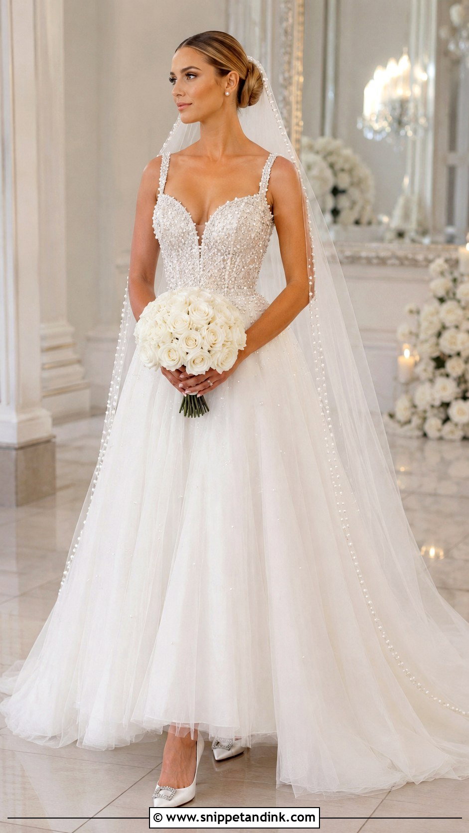 Pearl And Crystal Wedding Dress - Snippet and Ink - 20 Glitter Sparkle Wedding Dress Ideas