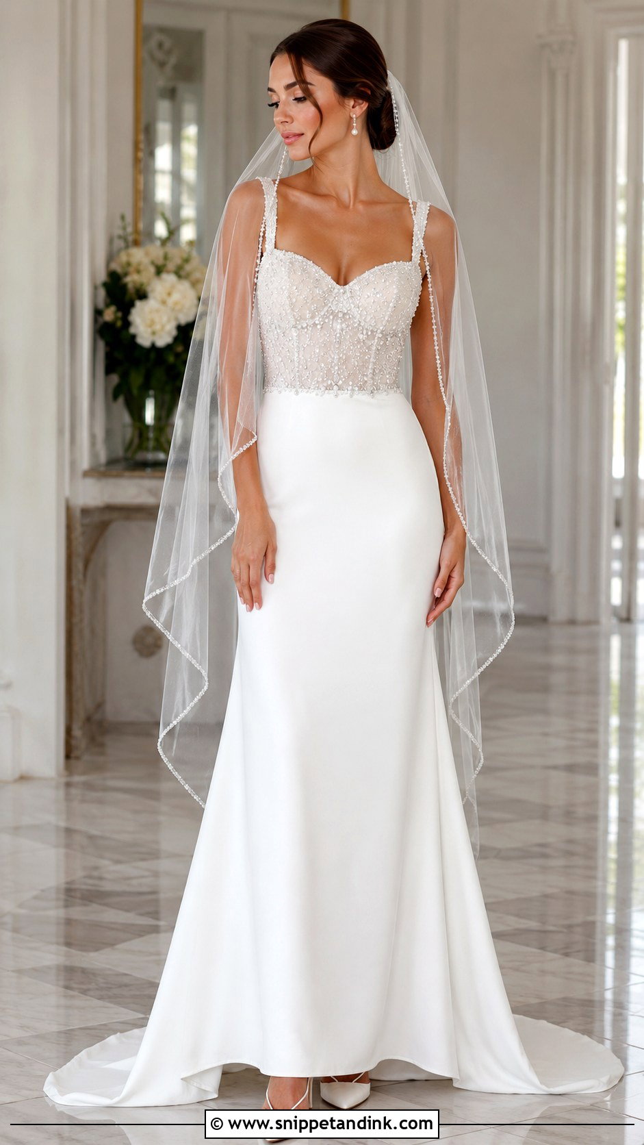 Pearl And Crystal Wedding Dress - Snippet and Ink - 20 Glittery Wedding Dress Ideas